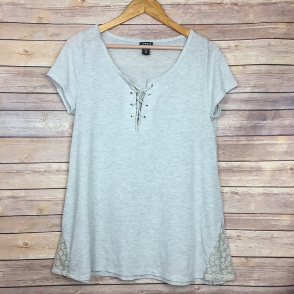 torrid Tops - New Listing torrid 🌸🌼🌸🌼Torrid grey lace top